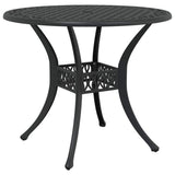 Garden Dining Set 7 pcs Black Aluminium 3334705