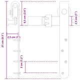 Sliding Cabinet Door Kit 244 cm Carbon Steel 4009671