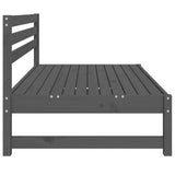 Garden Middle Sofas 2 pcs Grey 120x80 cm Solid Wood Pine 825718