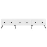 TV Cabinet High Gloss White 147 x 34.5 x 30 cm Engineered Wood 895629