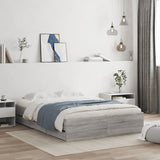 Bed Frame with Drawers without Mattress Grey Sonoma 120x190 cm Small Double 3207320