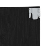 Bed Headboard Black Oak 200 x 1.5 x 80.5 cm Engineered Wood 863158