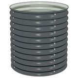 Garden Raised Bed 80x80x81 cm Galvanised Steel Grey 45525