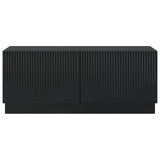 TV Cabinet Black Engineered Wood 897336