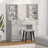 Dressing Table Set 3 pcs Concrete Grey Engineered Wood 3334293