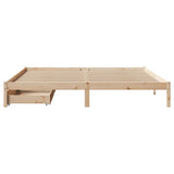 Bed Frame without Mattress 200x200 cm Solid Wood Pine 3301444