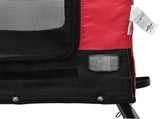 Pet Bike Trailer Red and Black Oxford Fabric and Iron 93992