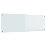 Kitchen Backsplash White 120 x 40 cm Tempered Glass 42001289