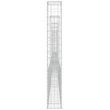 U-shape Gabion Basket with 6 Posts Iron 620x20x150 cm 151286