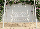 Swing Bench Steel 71 x 75 x 59 cm Antique White 42038690