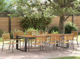Garden Dining Set 9 pcs Grey and Brown Poly Rattan 3365488