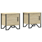 ZNTS Bedside Cabinets 2 pcs Sonoma Oak 40x30x40 cm Engineered Wood 848517