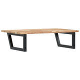 Basin Shelf Wall Mounted Steel and Solid Wood Acacia 3302787