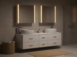 Bathroom Furniture Set 5 pcs White Engineered Wood and Glass 3407047