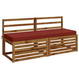 2-Piece Bench Cushions SOEST 2 pcs 100% Polyester Red 950257