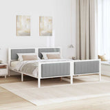 Bed frame White and light grey 180 x 200 cm Solid pine wood 3394307