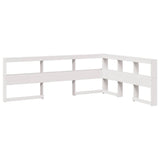 Bookcase Bed without Mattress White 160x200 cm Solid Wood Pine 3324416