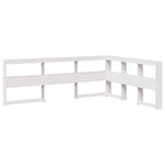 ZNTS Bookcase Bed without Mattress White 150x200cm Solid Wood Pine 3324458