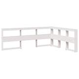 Bookcase Bed without Mattress White 150x200cm Solid Wood Pine 3324458