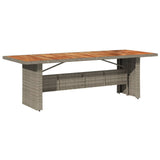 ZNTS 7 Piece Garden Dining Set with Cushions Grey Poly Rattan 3277613