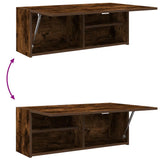 Bathroom Wall Cabinet Smoked Oak 80x25x30 cm Engineered Wood 860080