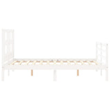 Bed Frame without Mattress White 140x200 cm Solid Wood 3194832