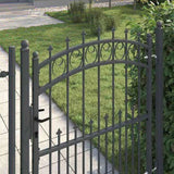 Fence Gate with Spikes EMMEN 150 x 100 cm Powder-coated steel 42009004