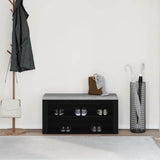 Shoe Bench Black Oak 100x35x45 cm Engineered Wood 862126