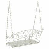 Swing Bench Steel 105.5 x 61 x 56 cm Antique White 42038697