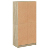 Highboard with Doors Sonoma Oak 68x37x142 cm Engineered Wood 3295859