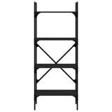 Bookcase 4-Tier Black 56x31,5x138,5 cm Engineered Wood 833338