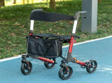 Folding Rollator Walker with Seat and Backrest, Lightweight Walking Frame with Detachable Storage T3398P343291