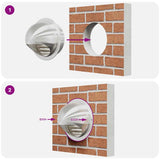 Air Vent Covers 8 pcs Silver 150 mm Stainless Steel 42019381