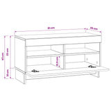 LED TV Cabinet Concrete Grey Engineered Wood 896118