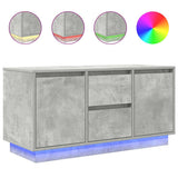 TV Cabinet with LED Lights Concrete Grey 100x41x50 cm 861412