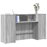 Reception Desk Grey Sonoma 180x50x103.5 cm Engineered Wood 3324210