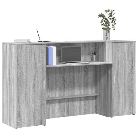 Reception Desk Grey Sonoma 180x50x103.5 cm Engineered Wood 3324210