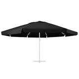 Replacement Fabric for Outdoor Parasol Black 610 cm 312552