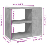 Side Cabinet Concrete grey Engineered wood Medium Side Cabinet 806305