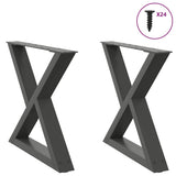 Coffee Table Legs 2 pcs Anthracite 50x cm Steel 4012706