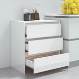 Sideboard High Gloss White 70x41x75 cm Engineered Wood 809752