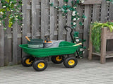 75 Litre Large Garden Cart, Tipping Wheelbarrows Heavy Duty Garden Dump Trolley 200kg Capacity for T3398P313584