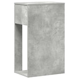 Computer Tower Stand with Drawer Concrete Grey 30x44x74 cm 858734