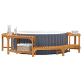 Hot Tub Surround Brown 275 x 55.5 cm Solid Acacia Wood 3334767