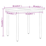 Garden Dining Set Grey and Black 3099390