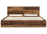 Bed Frame with Headboard Old Wood 160 x 200 cm Solid Pine Wood 3410990