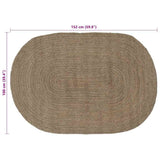 Area Rugs Grey 100 x 152 cm Jute 42010638
