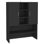 ZNTS Washing Machine Cabinet Black 3082009