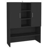 ZNTS Washing Machine Cabinet Black 3082009