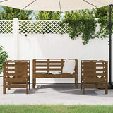3 Piece Garden Lounge Set Honey Brown Solid Wood Pine 825145